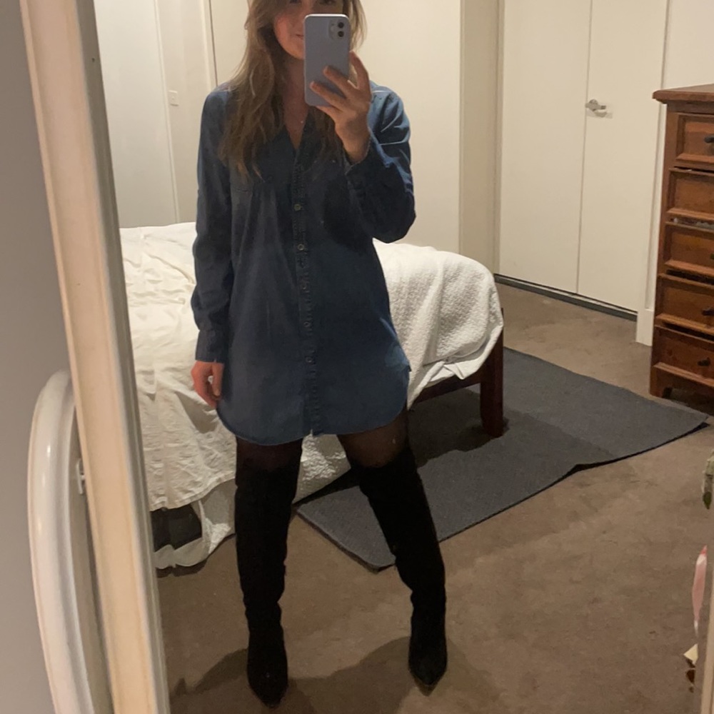 Country road, denim shirt dress size small - Picture 1 of 6